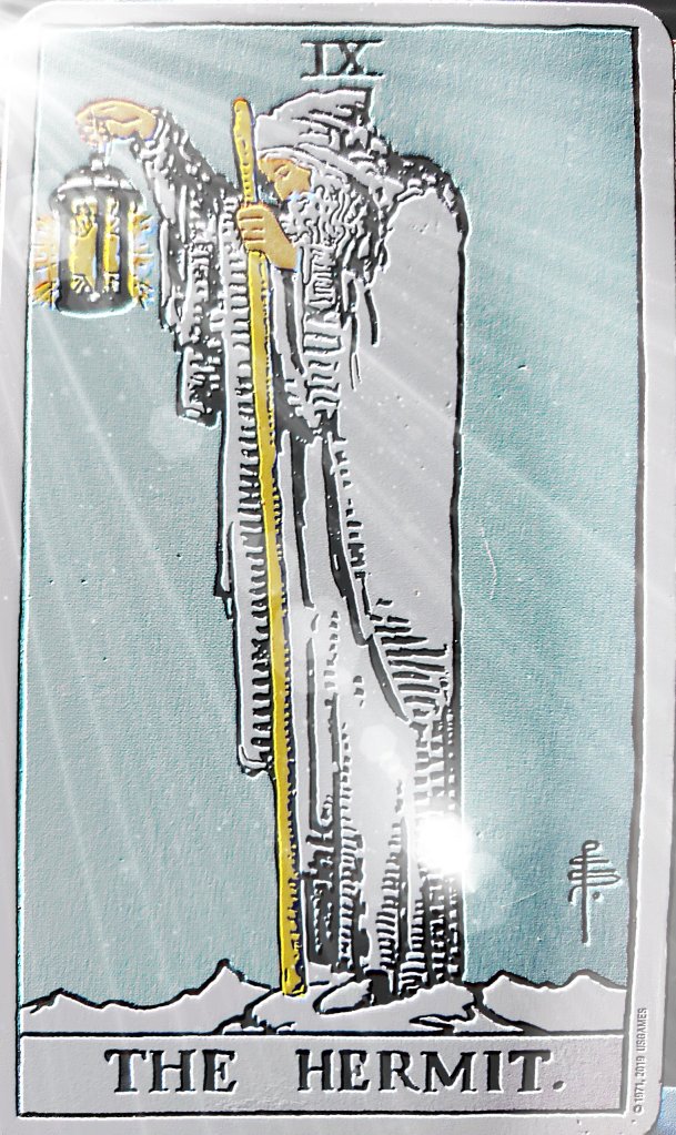 The hermit Tarot Card Rider Waite Deck Image