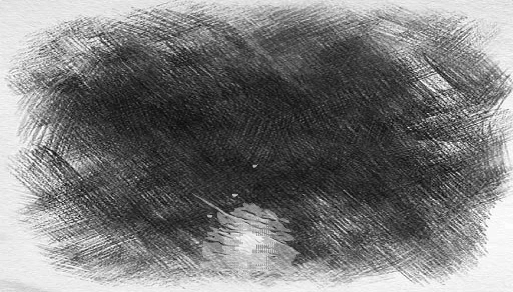 Black Night Moon in black and white imagery 