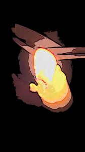 Candle light shining bright through the night