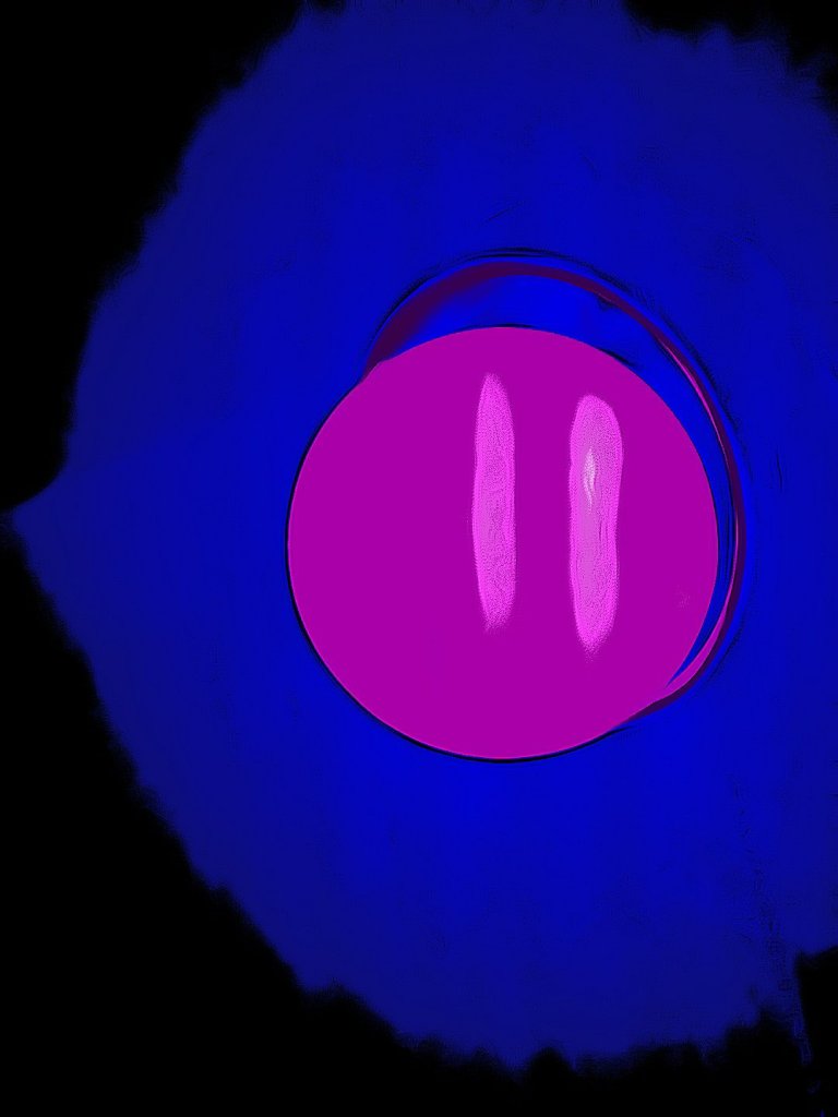 Dark image of pink light with 11 in the center with blue texture by Dr. Digital Philosophy 