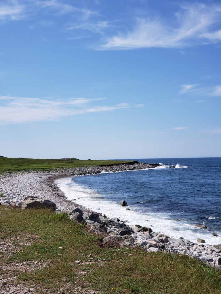 Beautiful image of sea rolling, the sky is blue and the sun is shining 
