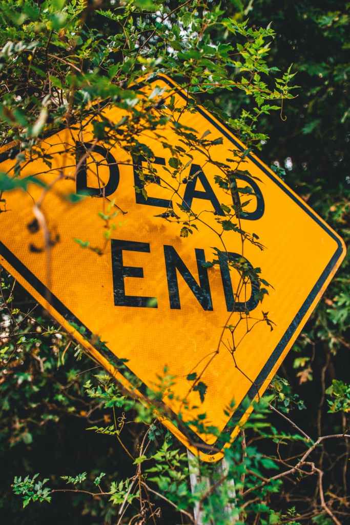 Sign of dead end stock photography 
