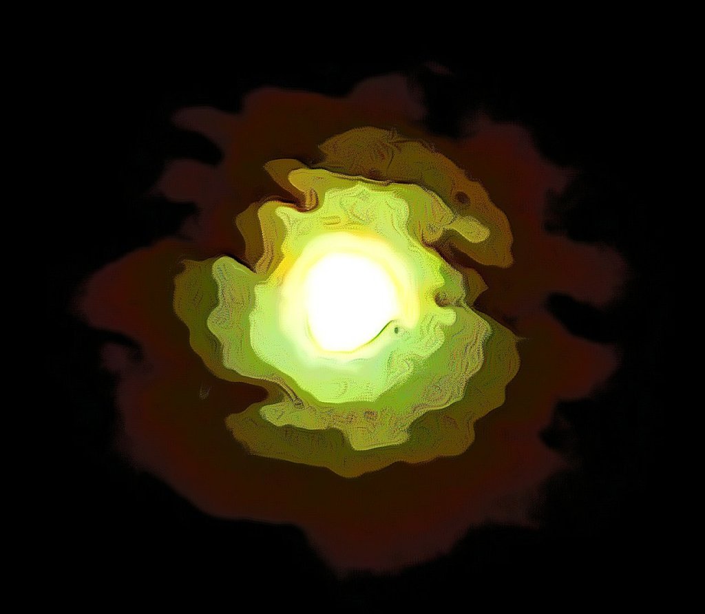 Moonlight Shines through this daor night during fictional images edited