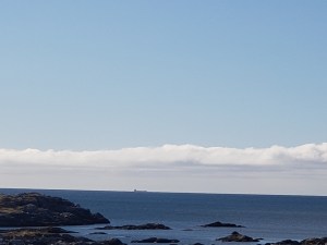 Ships in the horizon in Newfoundland,  Atlantic Canada 2021