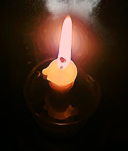 Candle edited Image Edited Candle That simhines bright during a Moonlight night