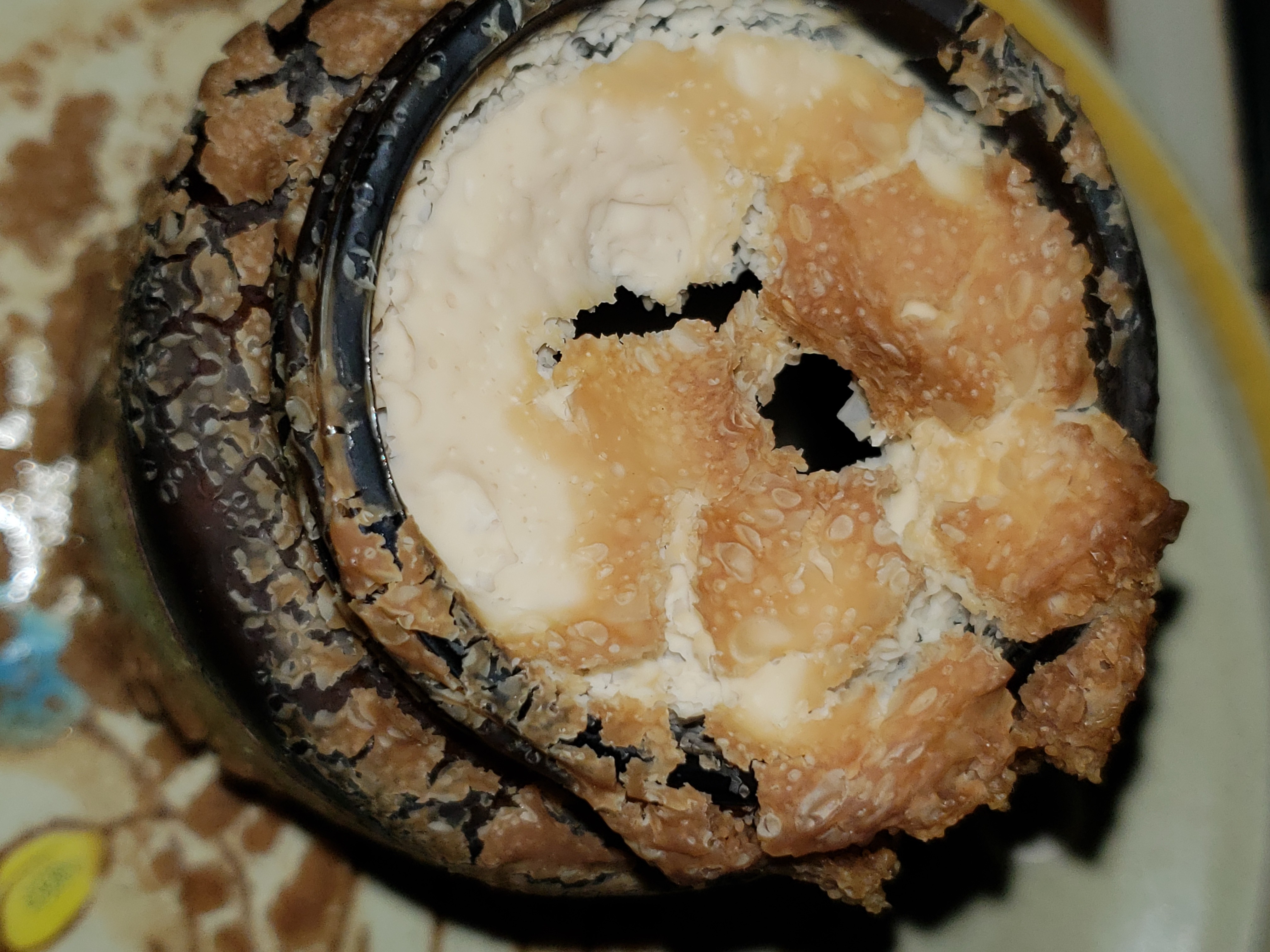 Yeast foaming as it is activated 