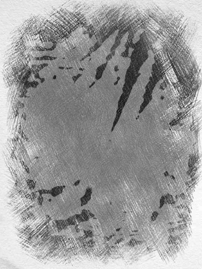 Black and white abstract image edited by Dr. Digital Philosophy of a curtain in cartoon art 