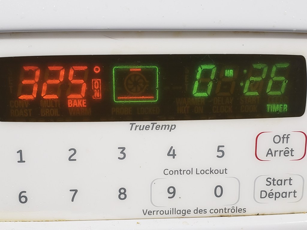 325°F for baking cannbis and 26 minutes left on the stove out of 30 minutes 