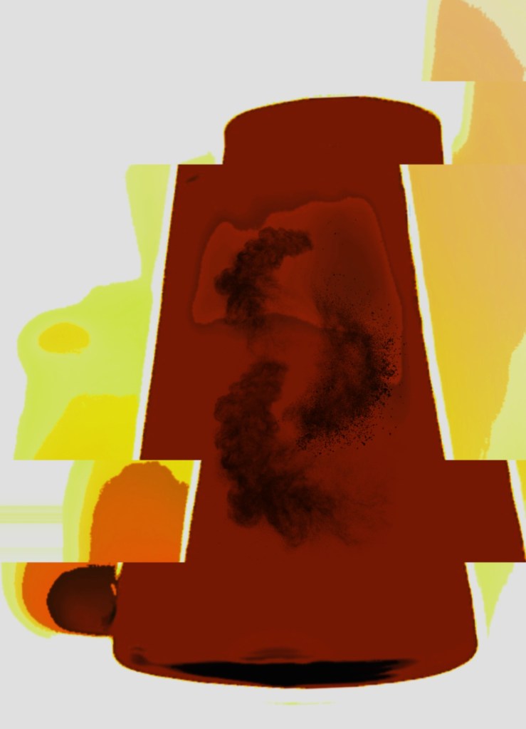 Abstract edited image of a Lava lamp under negative film original photograph from Dr. Digital Philosophy