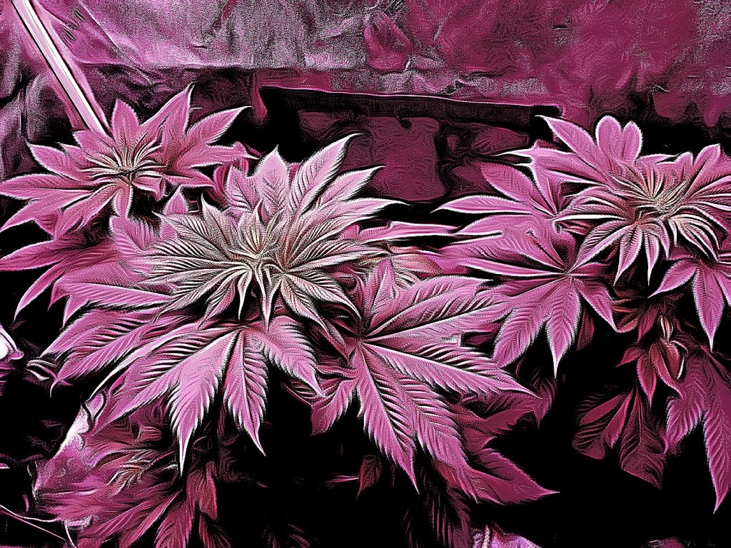 Marijuana plants during vegetation stage of cannabis life cycle. Edited by Dr. Digital Philosophy 