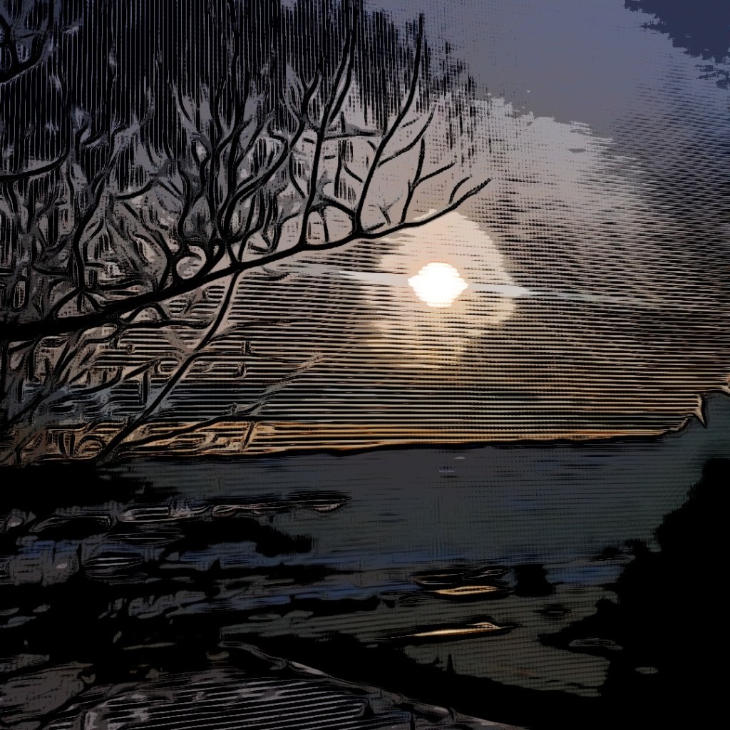 Morning moon during March 2022, edited by Skinner J.Tyler for Dr. Digital Philosophy Webpage 