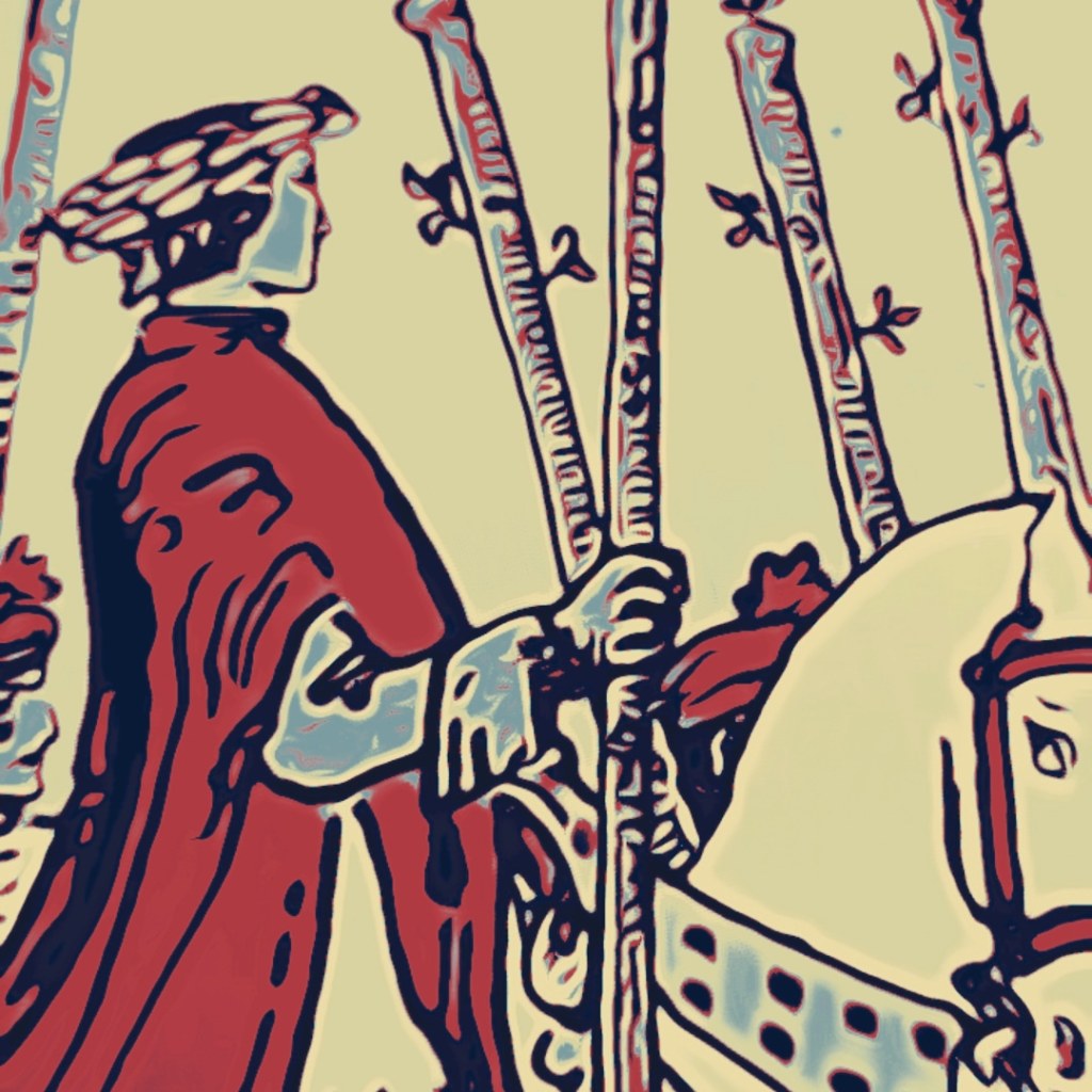 The six of wands from the Rider Waite Tarot Deck 2022