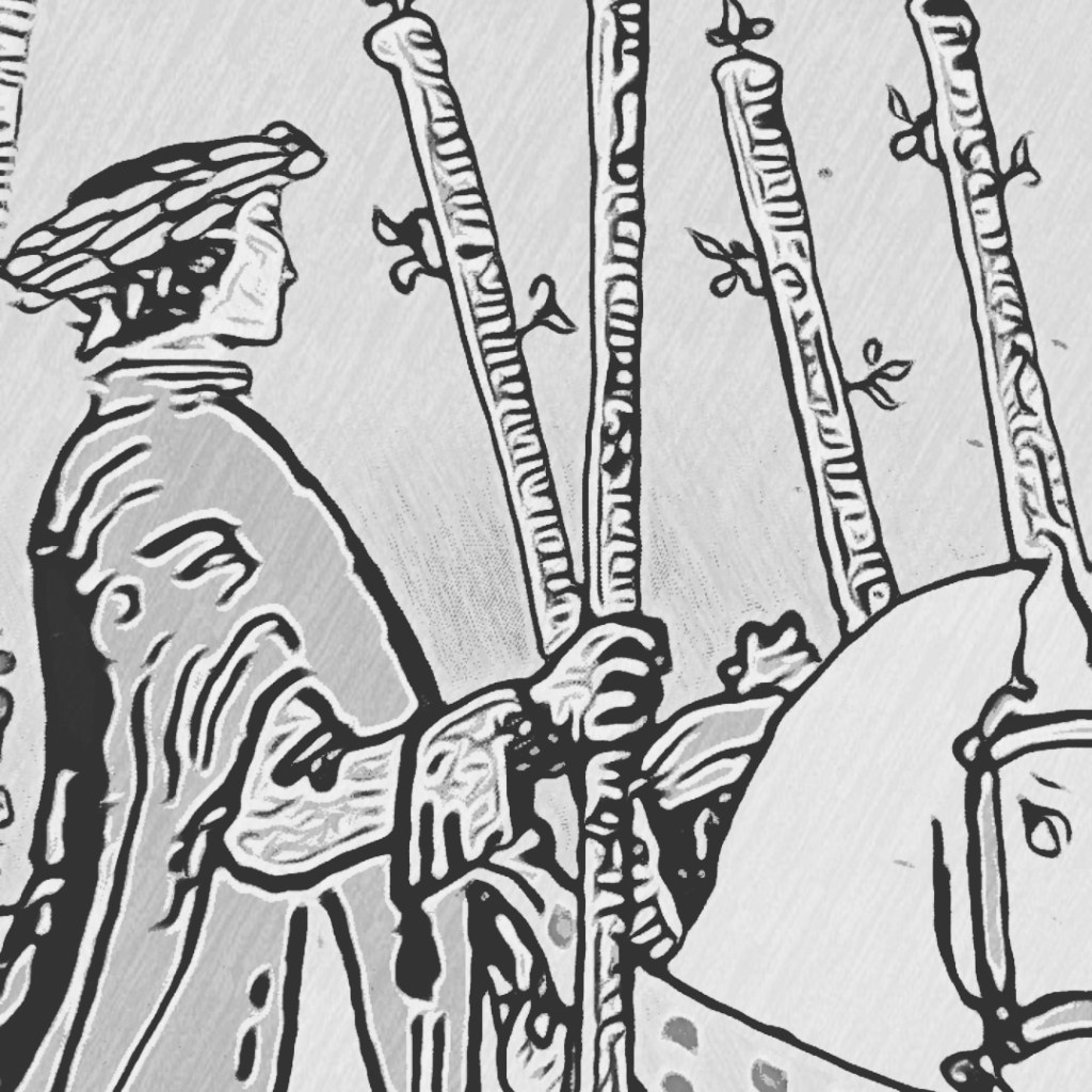 Six of Wands are from the Rider Waite Tarot Deck edited by Dr Digital Philosophy 2022