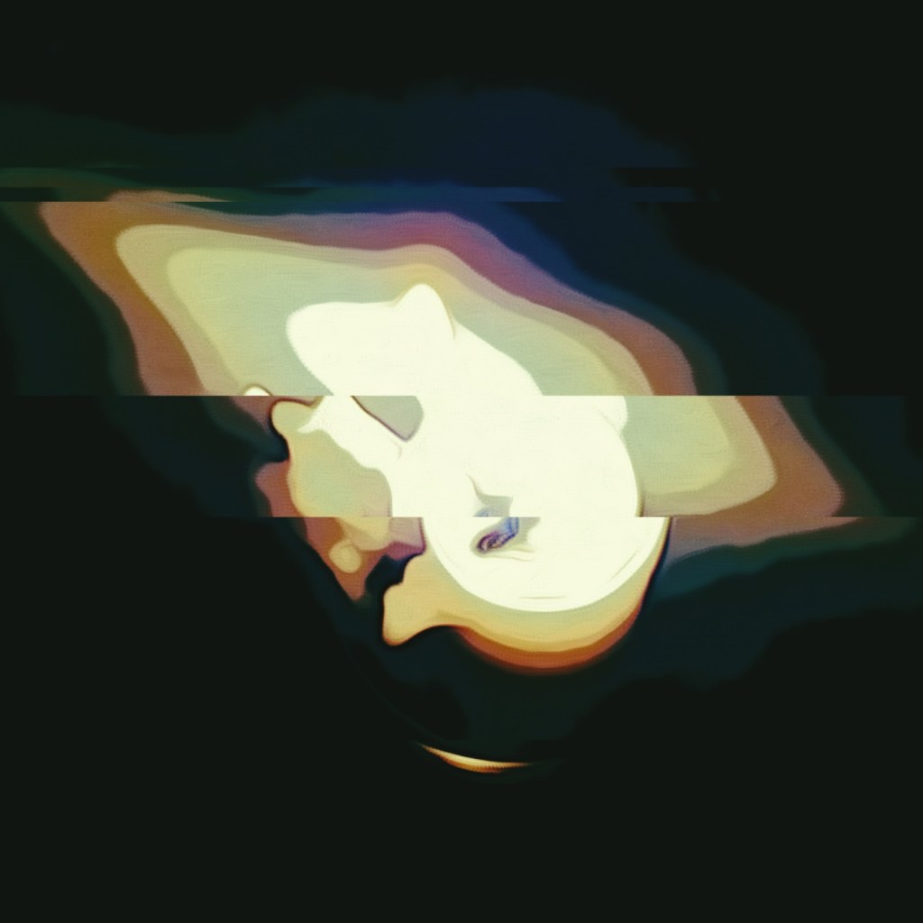 Edited image of candle burning during April 2022