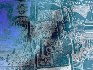 Tarot spread during April 2022 Edited Images negative by Dr. Digital Philosophy from the Rider Waite Tarot Deck 