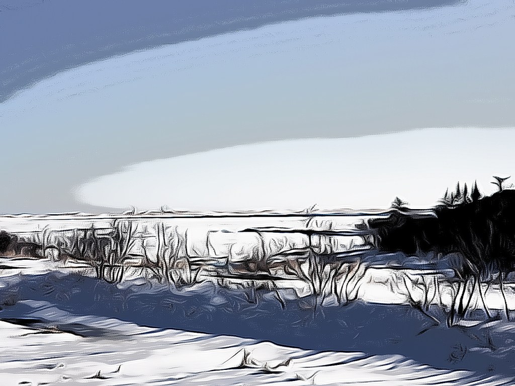 Edited photograph of scenery during the spring of 2022