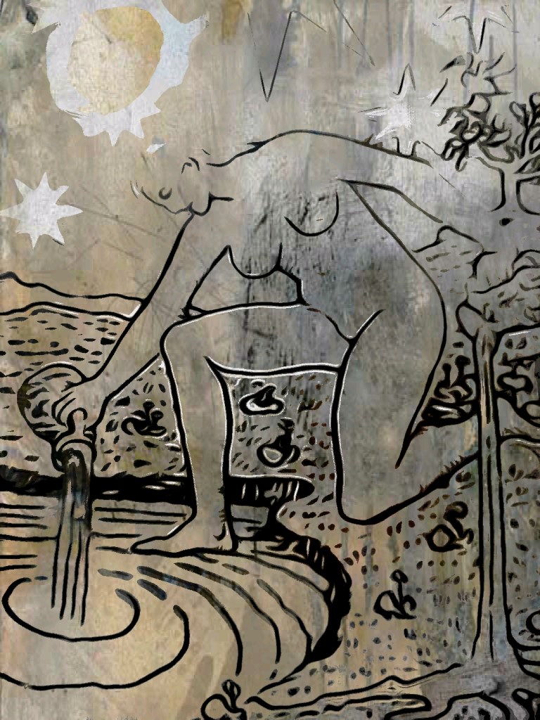 The star card from the Rider Waite Tarot Deck edited by Skinner J.Tyler 2022