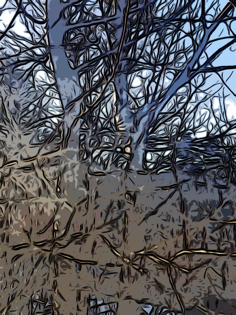 Tree outside during April 2022 edited by Dr. Digital Philosophy 