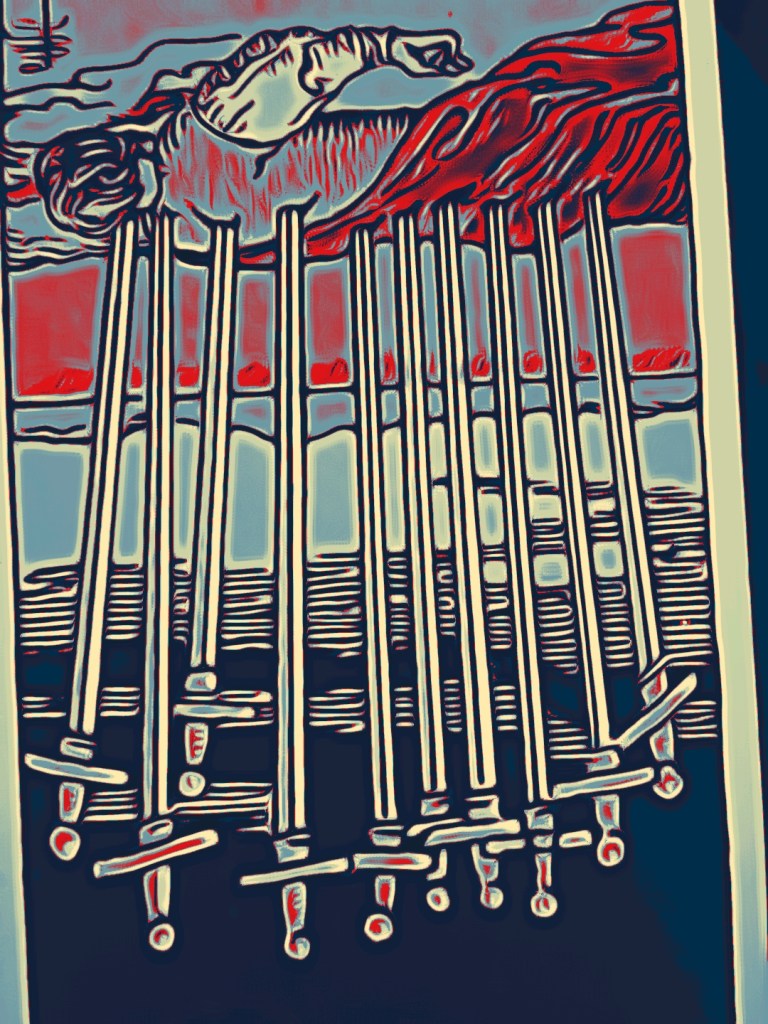The ten of swords from the Rider Waite Tarot Deck 