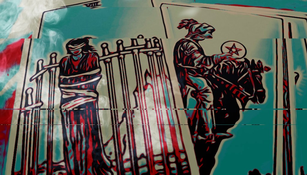 Tarot Spread during earlier this year of 8 of wands and knight of pentacles 